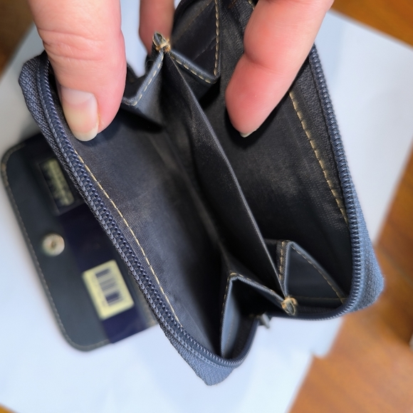 Fashion Milano Blue Canvas Wallet - Picture 7 of 10